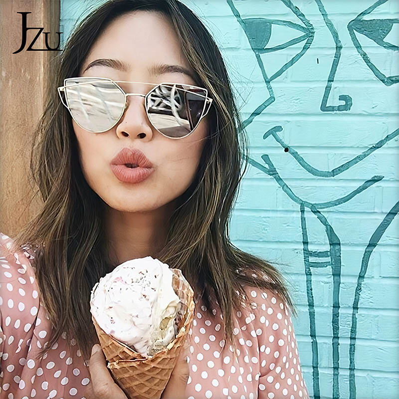 JZU-Cat-eye-Brand-Sunglasses-Women-Designer-Mirror-Flat-Rose-Gold-Vintage-Metal-Reflective-sunglasses-women-2