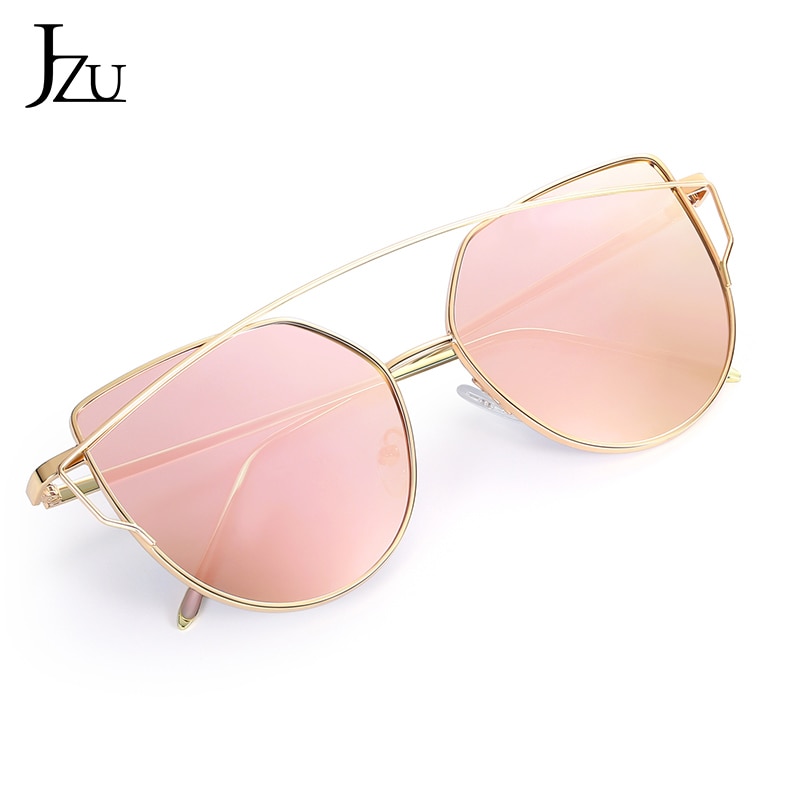 JZU-Cat-eye-Brand-Sunglasses-Women-Designer-Mirror-Flat-Rose-Gold-Vintage-Metal-Reflective-sunglasses-women-4