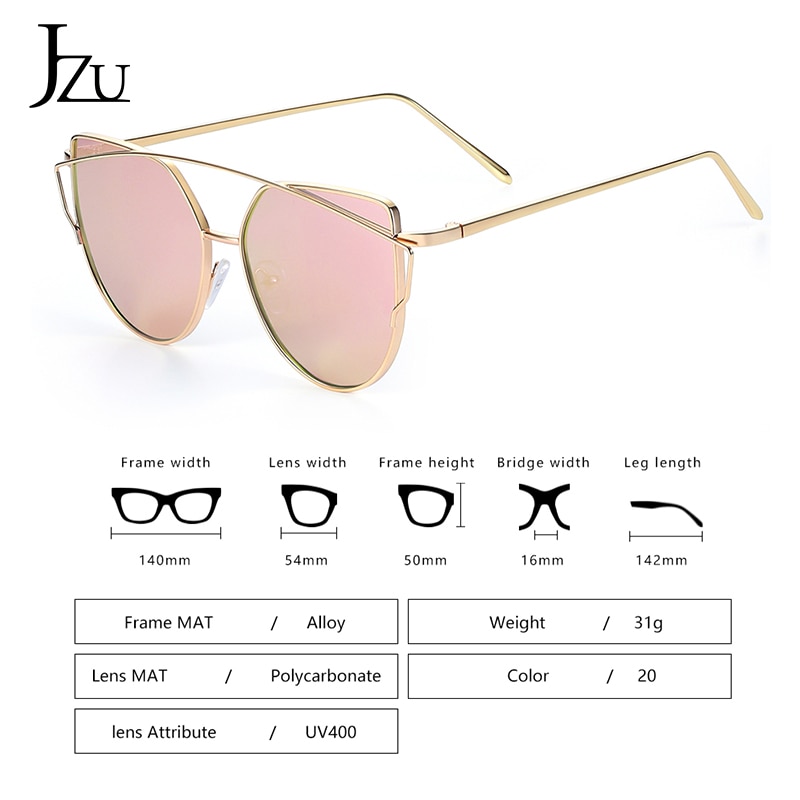 JZU-Cat-eye-Brand-Sunglasses-Women-Designer-Mirror-Flat-Rose-Gold-Vintage-Metal-Reflective-sunglasses-women-5
